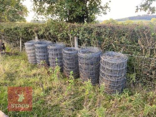 6 PART ROLLS OF USED STOCK NETTING
