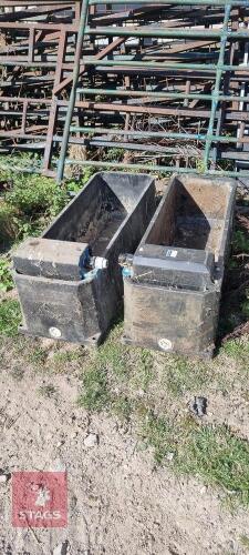 2 PLASTIC TROUGHS