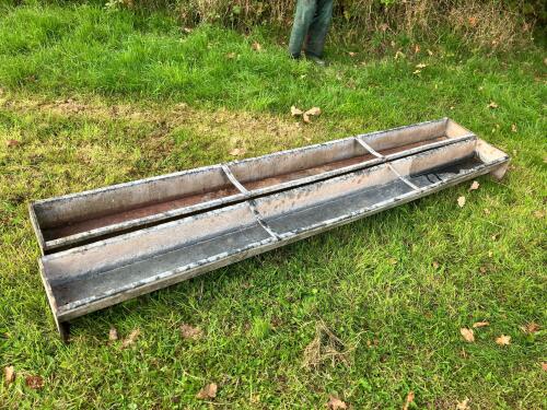 2 X 9' GALVANISED GROUND TROUGHS (3)