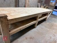 4.1M X 1.25M WOODEN WORKBENCH - 2