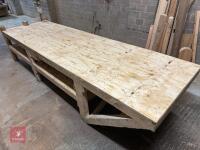 4.1M X 1.25M WOODEN WORKBENCH - 17