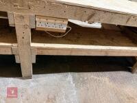 4.1M X 1.25M WOODEN WORKBENCH - 27