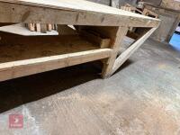 4.1M X 1.25M WOODEN WORKBENCH - 31