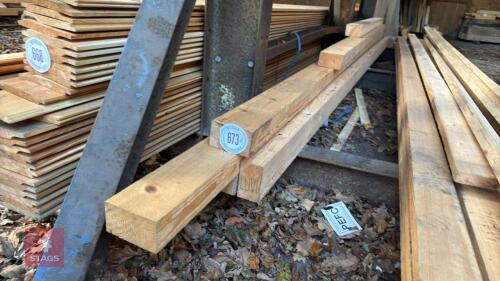 6 MIXED REDWOOD TIMBER RAILS