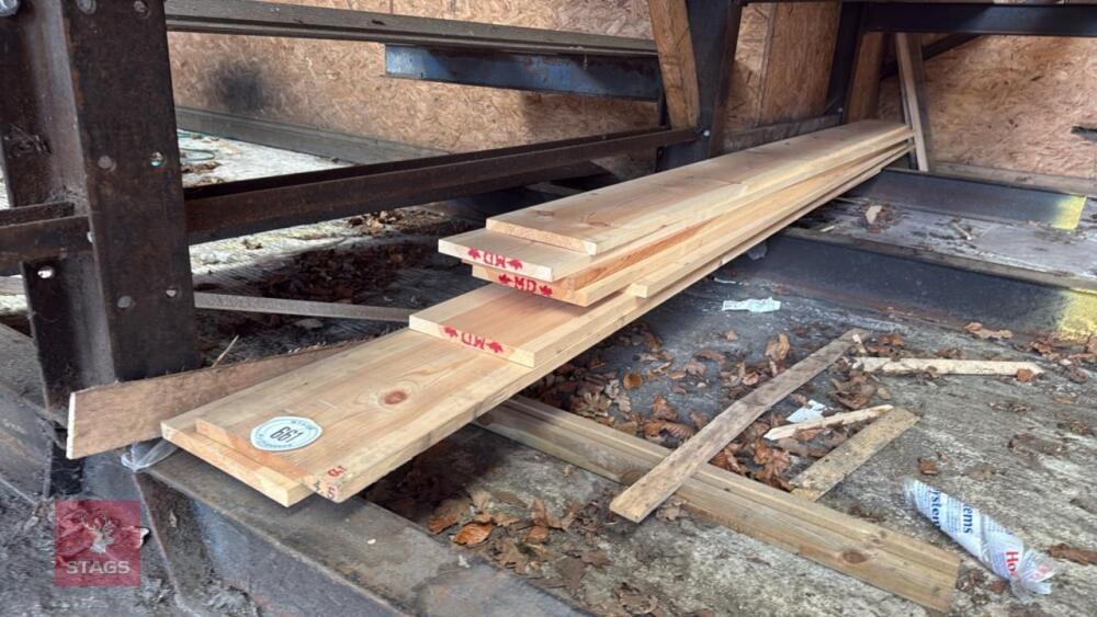 9 MIXED LENGTH TIMBER PLANKS