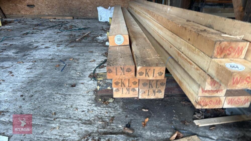 6 X 4.5M UNSORTED SAWN REDWOOD