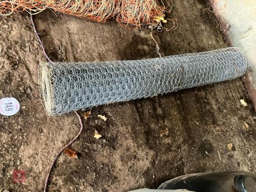 UNUSED PART ROLL OF 1'' CHICKEN MESH