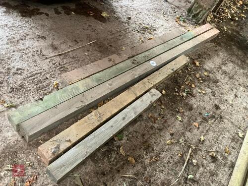 5 LENGTHS OF 4'' X 4'' TIMBER