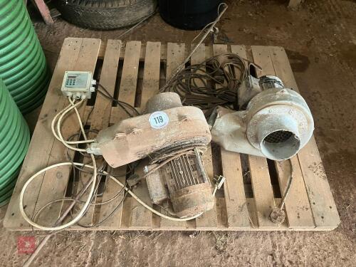 2 1.1KW GRAIN COOLING FANS