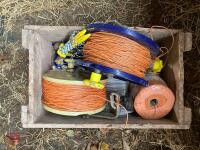 BOX OF ELECTRIC FENCE REELS