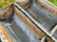 2 X 8' GALVANISED GROUND FEED TROUGHS - 10