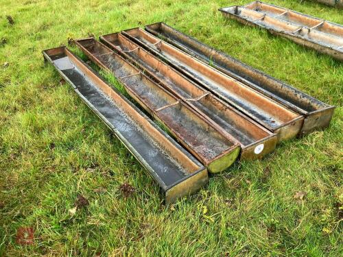 5 X 9' GALVANISED GROUND FEED TROUGHS