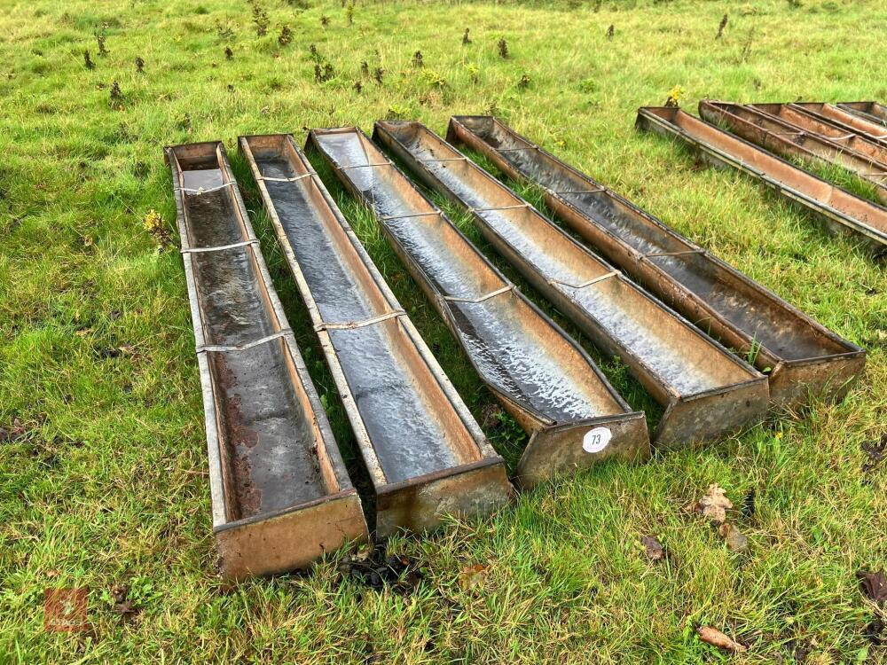 5 X 9' GALVANISED GROUND FEED TROUGHS