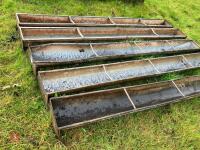5 X 9' GALVANISED GROUND FEED TROUGHS - 4
