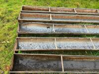 5 X 9' GALVANISED GROUND FEED TROUGHS - 5