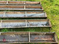 5 X 9' GALVANISED GROUND FEED TROUGHS - 6