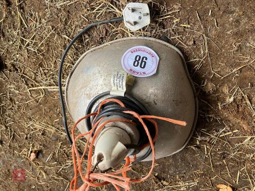 240 VOLT INFRA RED HEAT LAMP
