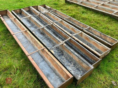 5 X 9' GALVANISED GROUND FEED TROUGHS
