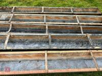 5 X 9' GALVANISED GROUND FEED TROUGHS - 2