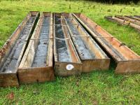 5 X 9' GALVANISED GROUND FEED TROUGHS - 3