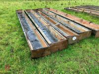 5 X 9' GALVANISED GROUND FEED TROUGHS - 5