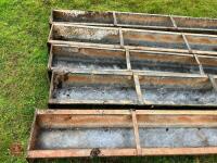 5 X 9' GALVANISED GROUND FEED TROUGHS - 6