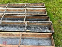5 X 9' GALVANISED GROUND FEED TROUGHS - 8