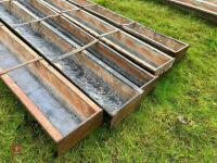 5 X 9' GALVANISED GROUND FEED TROUGHS - 9