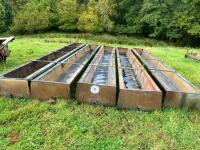5 X 9' GALVANISED GROUND FEED TROUGHS