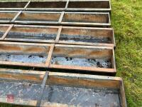 5 X 9' GALVANISED GROUND FEED TROUGHS - 2