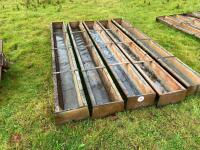 5 X 9' GALVANISED GROUND FEED TROUGHS - 4