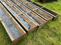 5 X 9' GALVANISED GROUND FEED TROUGHS - 6