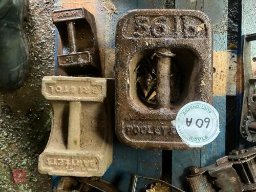 3 VINTAGE WEIGHTS