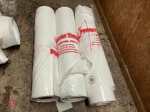 3 ROLLS OF 6' SPAN PLASTIC SHEETING