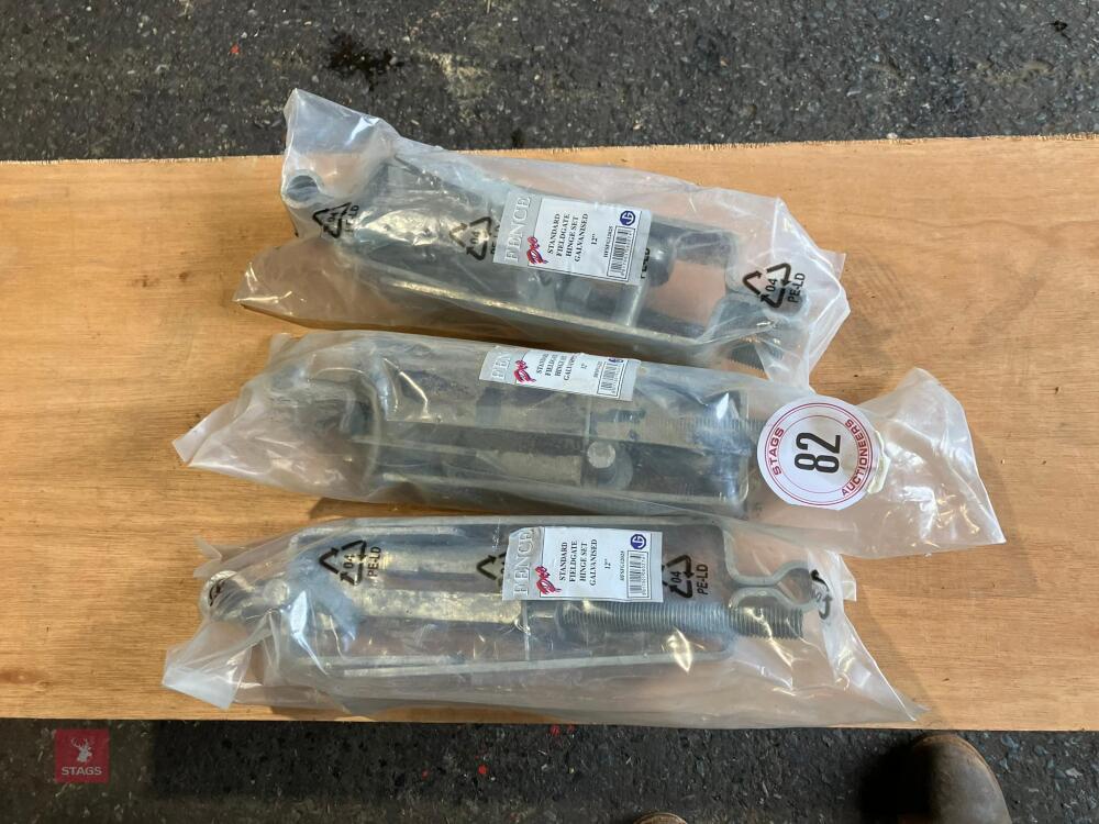 3 X 12'' STANDARD FIELD GATE HINGE SETS
