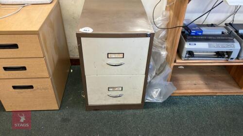 2 DRAWER METAL FILING CABINET
