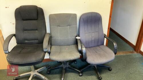 3 OFFICE CHAIRS