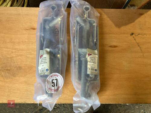 2 STANDARD FIELD GATE HINGE SETS