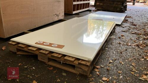 4 SHEETS OF WHITE PARLOUR BOARDS