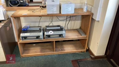WOODEN SHELVING UNIT