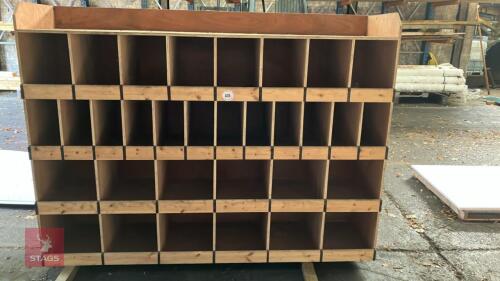 WOODEN STORAGE/PIGEON HOLE SHEVING