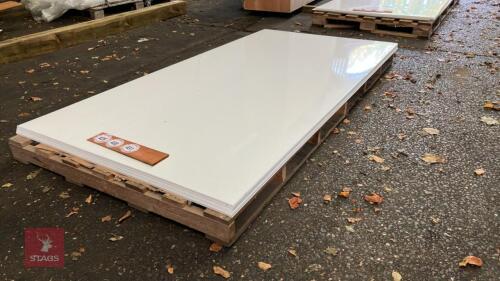 4 SHEETS OF WHITE PARLOUR BOARDS