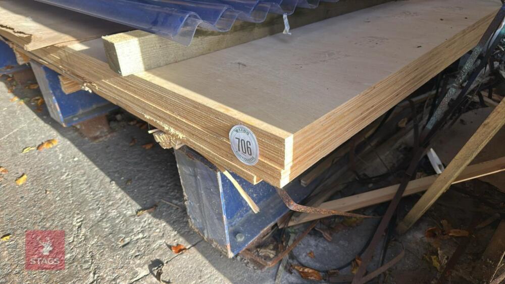 5 X 8' X 4' HARDWOOD PLYBOARD