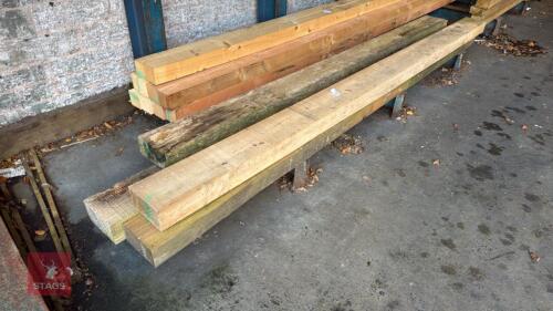 4 X LARGE SOFTWOOD BEAMS