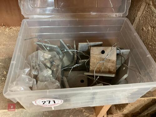 10 GALVANISED ANGLE BRACKETS & BOLTS