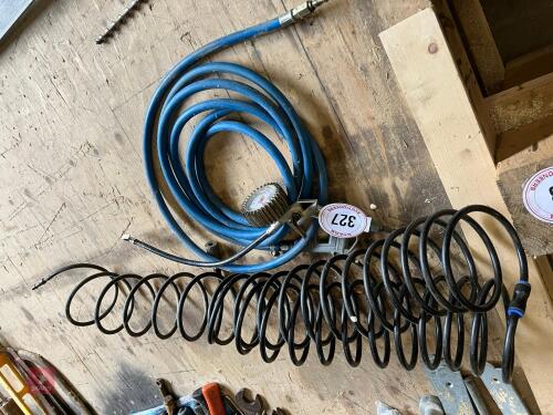 2 AIR HOSES & INFLATOR