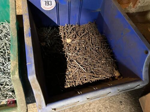 CRATE OF MIXED NAILS