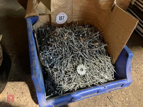 CRATE OF 65MM NAILS