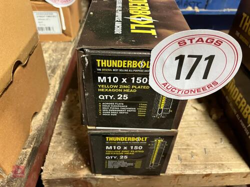 50 X M10 X 150 THUNDERBOLTS