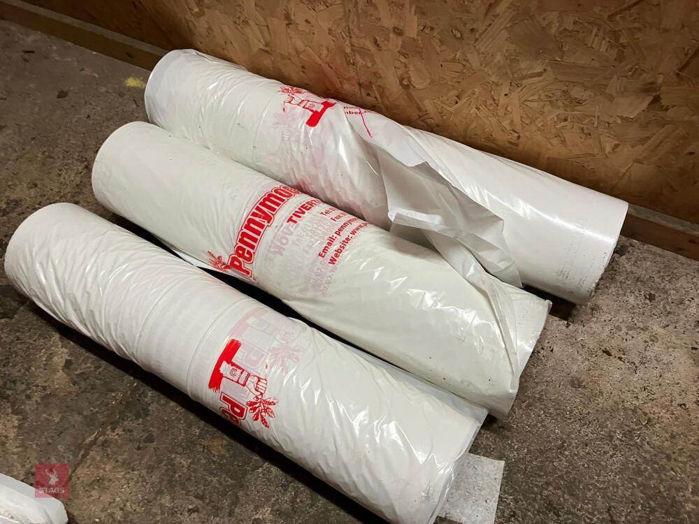 3 ROLLS OF 6' SPAN PLASTIC SHEETING
